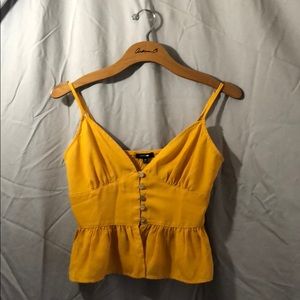 Yellow Button-Up Top